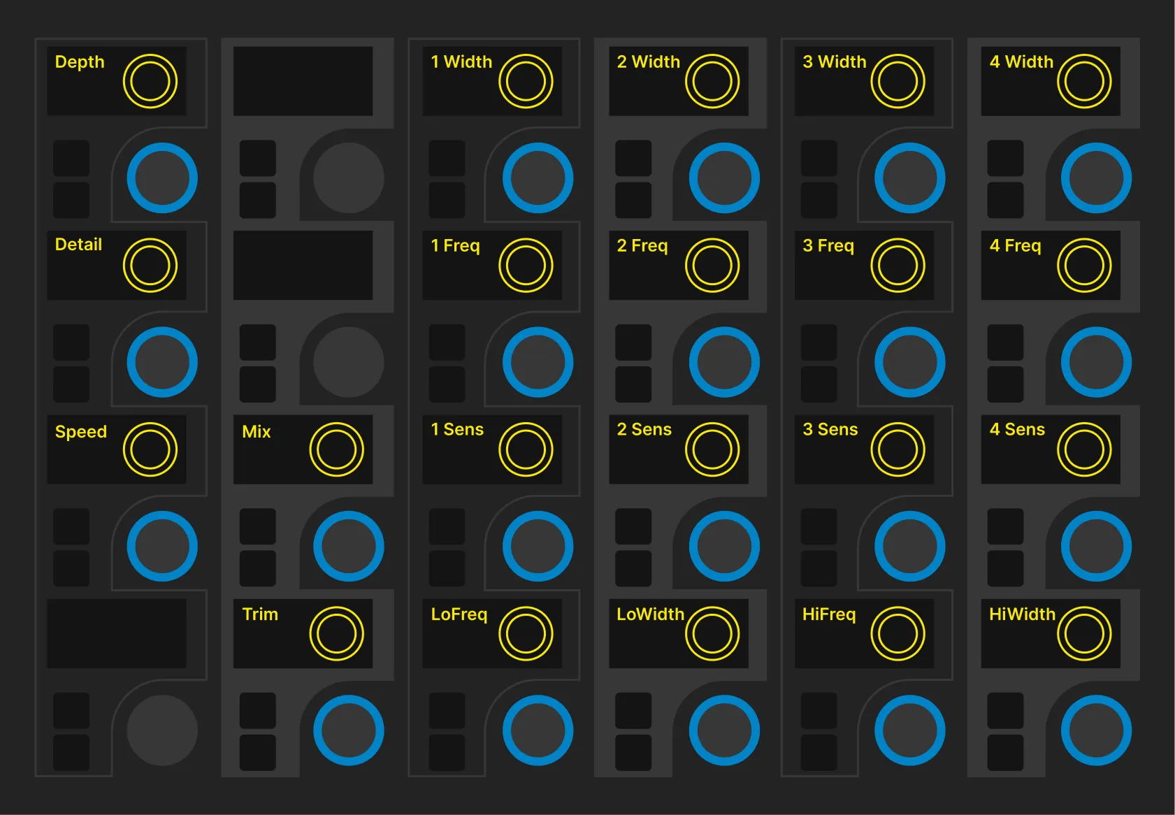Control surface layout