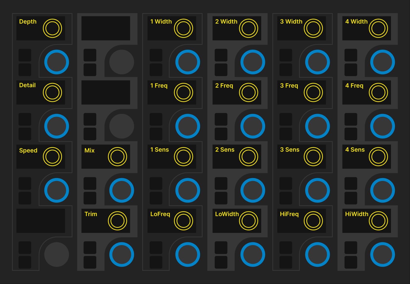 Control surface layout