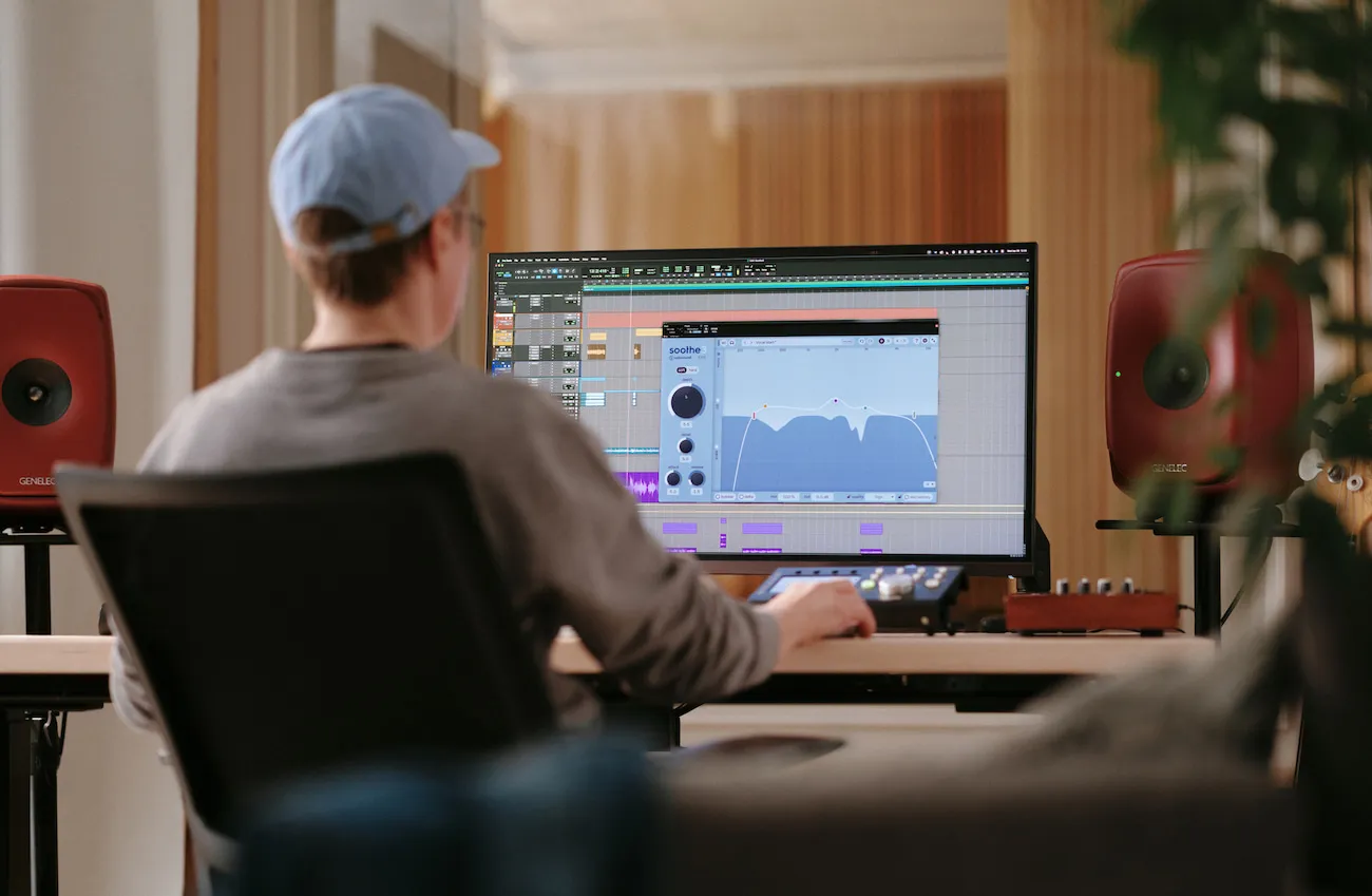 Person using Soothe3 in a studio environment, general view