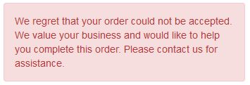 Fastspring payment error