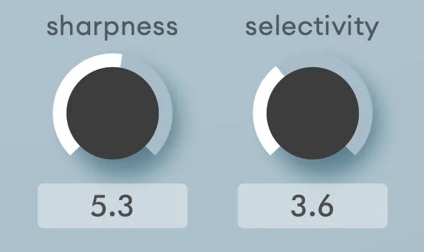 Sharpness and selectivity controls